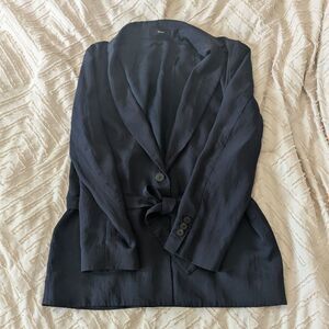 Theory Belted Washed-Twill Elastic Waist Size 4